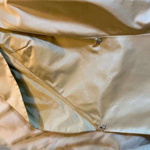 Renato Mucci Green Silk Cocktail Jacket S 42 V Neck and Wide Collar - Picture 12 of 14